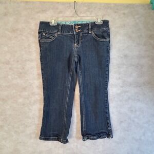 Arizona‎ Jean Company Womens Dark Wash Stretch Denim Capris Size 7 Y2K Cropped